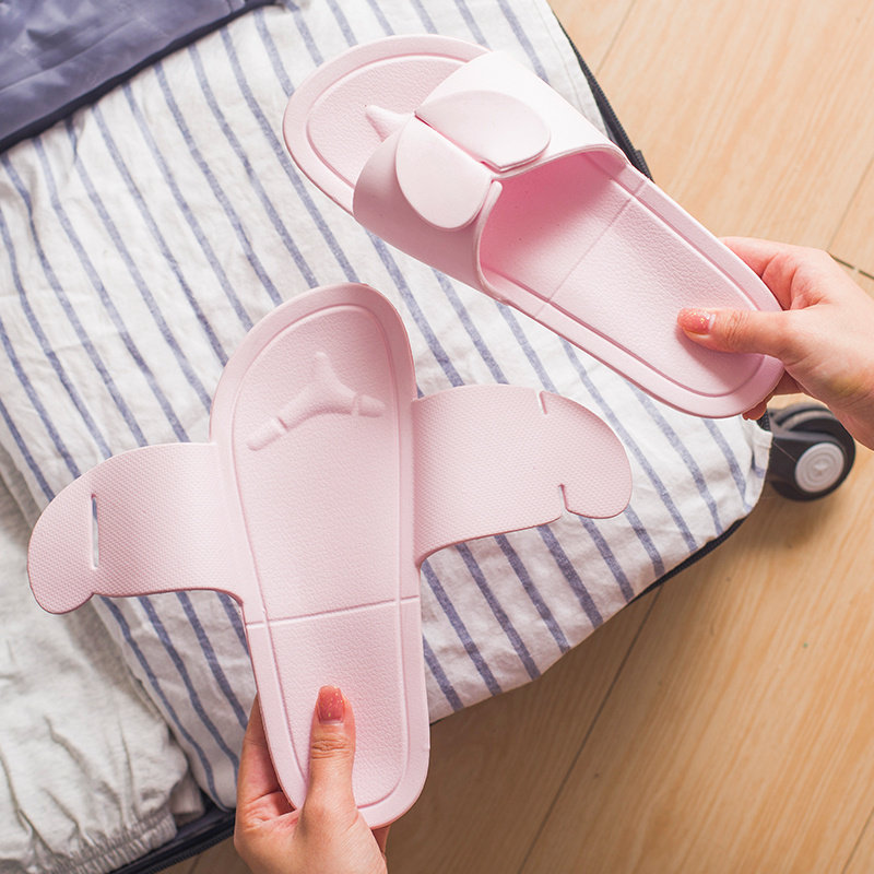创意旅行便携拖鞋女夏旅游出差折叠游泳酒店防滑家居少女心凉拖鞋
