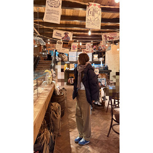 美式 长裤 复古直筒裤 100棉水洗宽松通勤休闲百搭时尚 女新款 炽火火