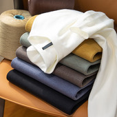 打底衫 早秋季 男修身 圆领保暖内搭毛衣男士 薄款 简约亲肤纯色针织衫