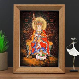 藏地王菩萨挂画高清地藏菩萨画像寺庙挂画家用摆台佛堂地藏王佛像