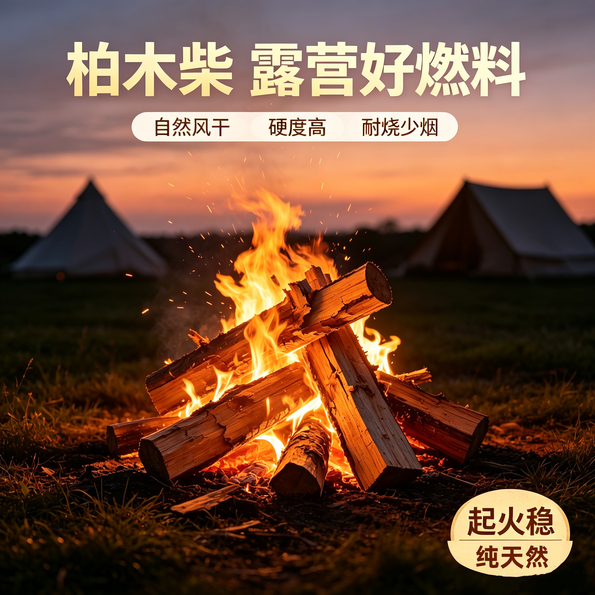 柴火木头干柴露营用柏木户外专用