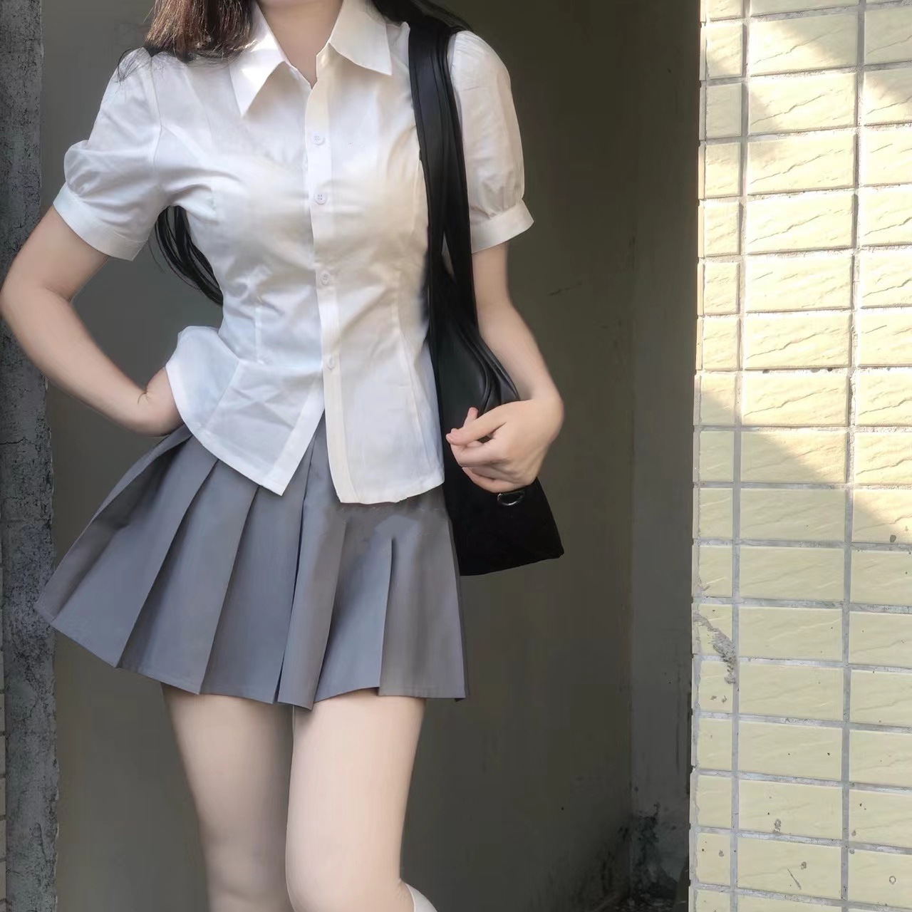 JK制服衬衫上衣女短袖原