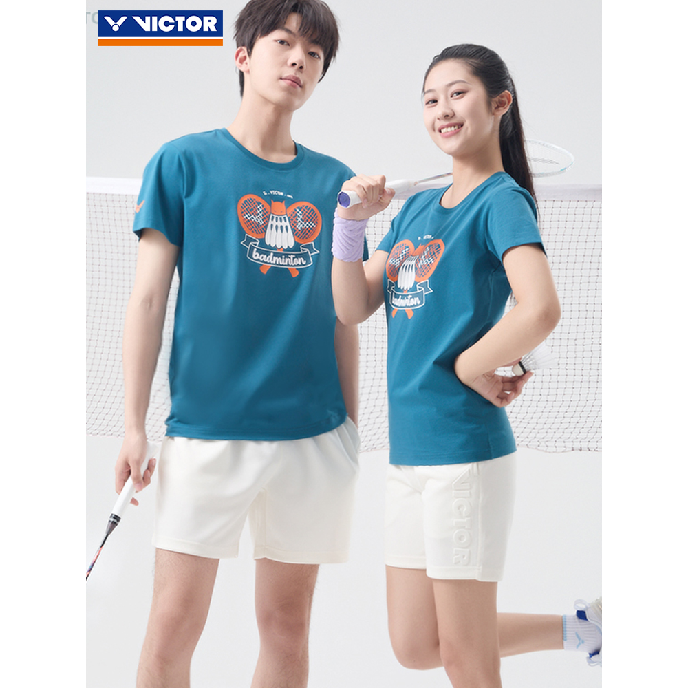 VICTOR胜利威克多羽毛球服男女款生活系列针织运动短袖T恤T-55008,运动/瑜伽/健身/球迷用品,羽毛球上装,淘宝优惠券,粉丝福利购,淘宝优惠卷