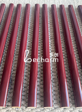酒红色网红腰线卫生间半墙瓷砖