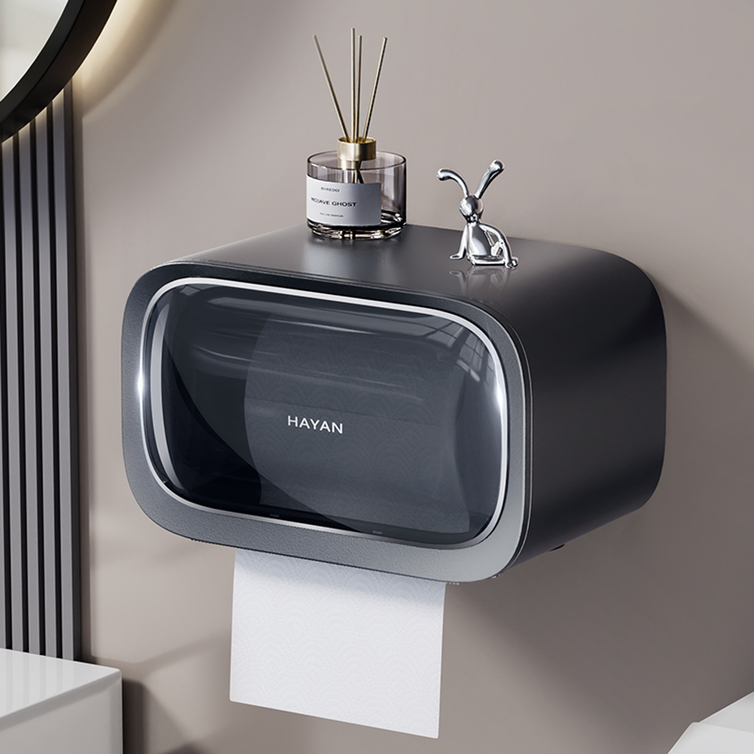 卫生间纸巾盒壁挂式高级感马桶旁浴室纸巾盒防水厕所纸巾盒壁挂式,收纳整理,纸巾盒,淘宝优惠券,粉丝福利购,淘宝优惠卷