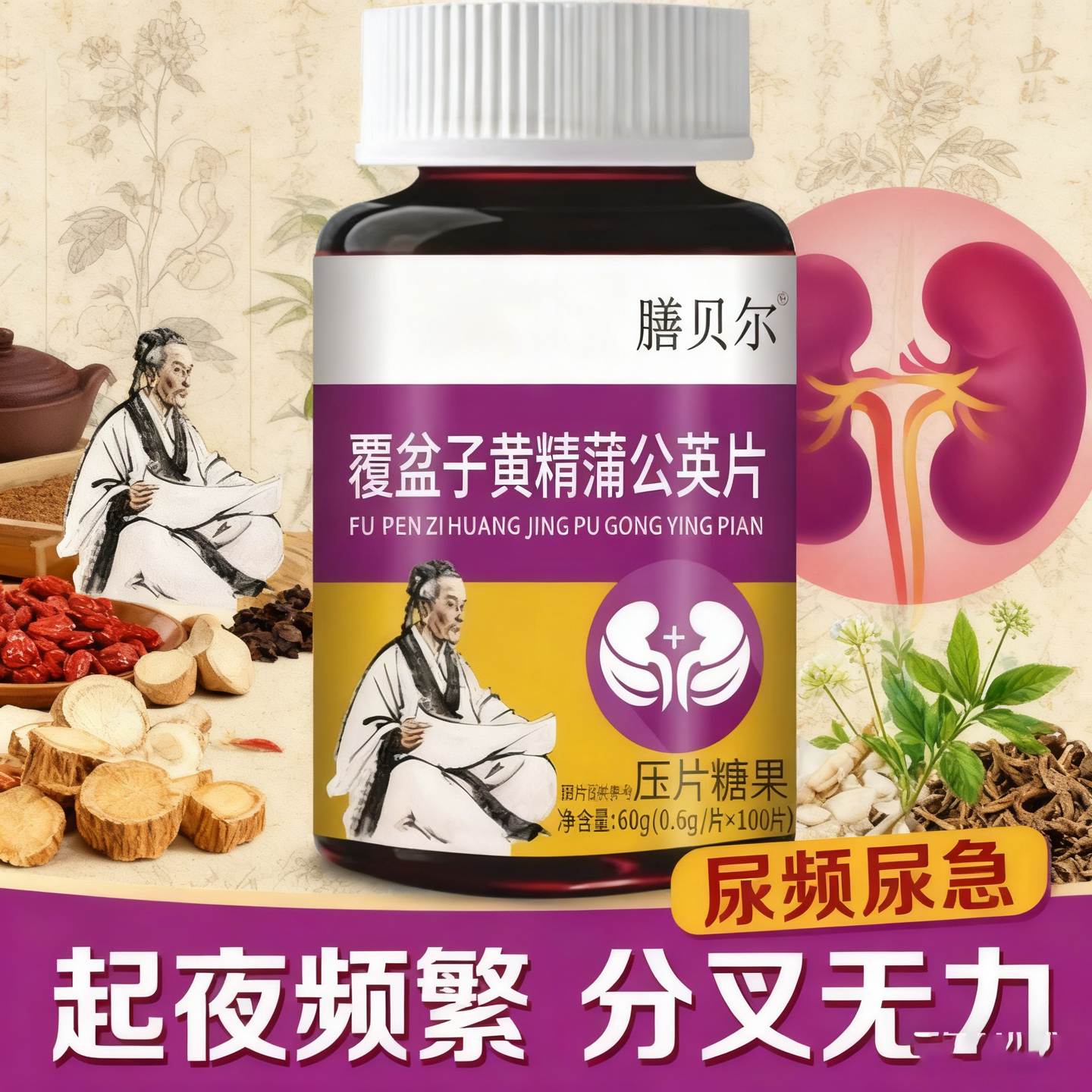 覆盆子黄精蒲公英通用瓶装