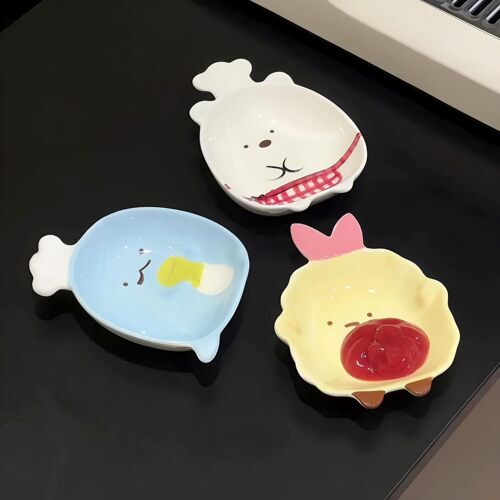 多巴胺可爱小动物陶瓷蘸料碟