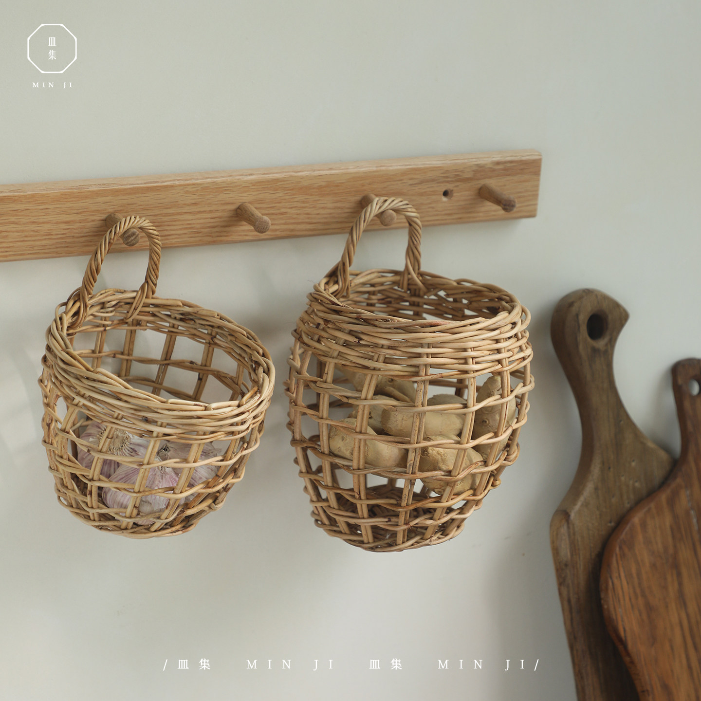 叕木皿集|灯笼小篮\进口植物真藤手工编织创意小挂篮墙面装饰提篮,收纳整理,其他收纳篮,淘宝优惠券,粉丝福利购,淘宝优惠卷