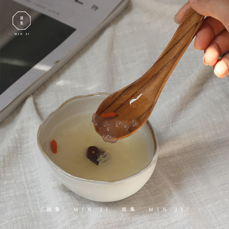叕木皿集老式木勺调羹无漆无蜡