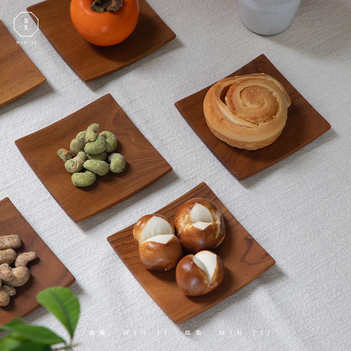 叕木进口柚木手工打磨多用杯垫