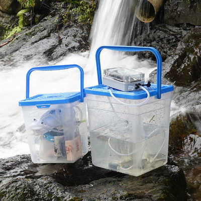 多功能装鱼桶路亚钓鱼专用透明水桶活鱼桶溪流野钓小鱼护桶