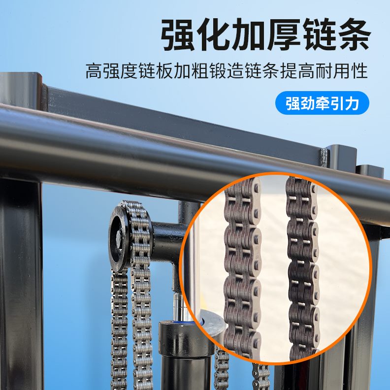 电动叉车2吨1小型仓库托盘搬运车半电动堆垛装卸液压升降堆高铲车