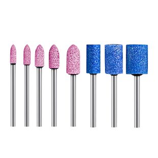 红刚玉砂轮磨头金属模具砂轮小磨头圆抛光电磨头套装火石仔打磨头