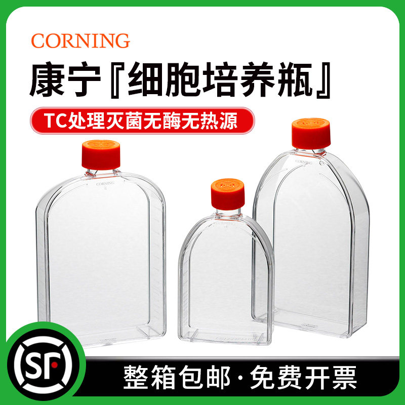 康宁corning t25 t75 t150 t175 t225 细胞培养瓶 一次性培养瓶 透气