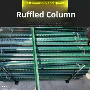 三角实心铁柱加厚牛网y形柱尖实心铁柱防锈网栅栏杆