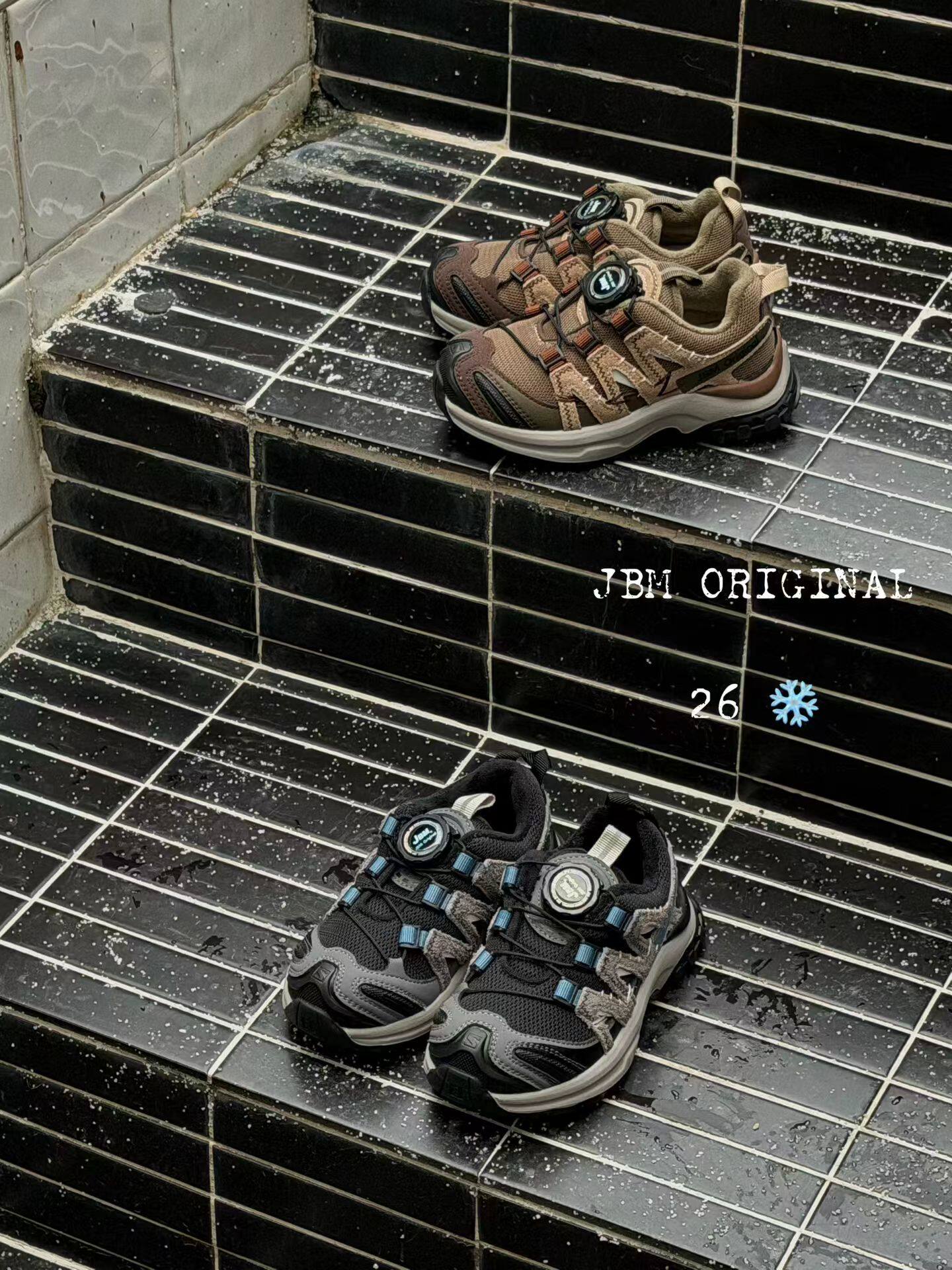 JBM2026新款中大童百搭新款冬季男童女童加绒儿童鞋户外鞋正品