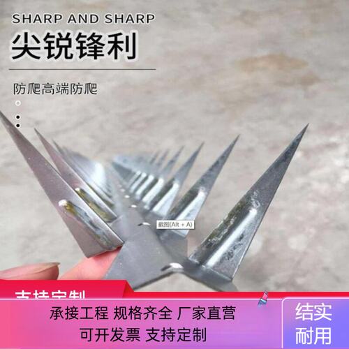 新款304不锈钢防盗刺别墅围墙护栏防爬专用护栏网防猫刺绳墙上