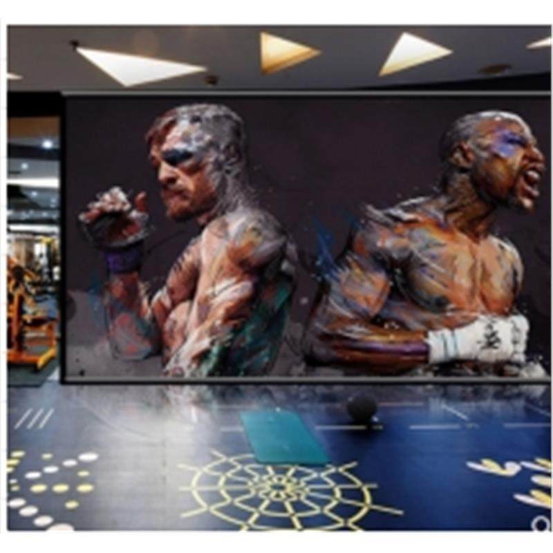 3D健身房壁画舞蹈室瑜伽馆墙纸拳击搏击壁纸跆拳道背景墙运动墙布,家装主材,定制壁画,淘宝优惠券,粉丝福利购,淘宝优惠卷