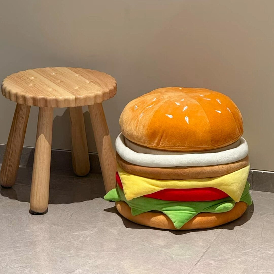 【新家的100个快递】汉堡收纳凳玩具娃娃储物凳零食杂物小收纳筐,收纳整理,收纳凳,淘宝优惠券,粉丝福利购,淘宝优惠卷