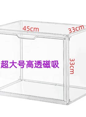 头盔收纳盒超大号亚克力展示盒防尘防氧化娃娃玩偶手办包包收纳柜