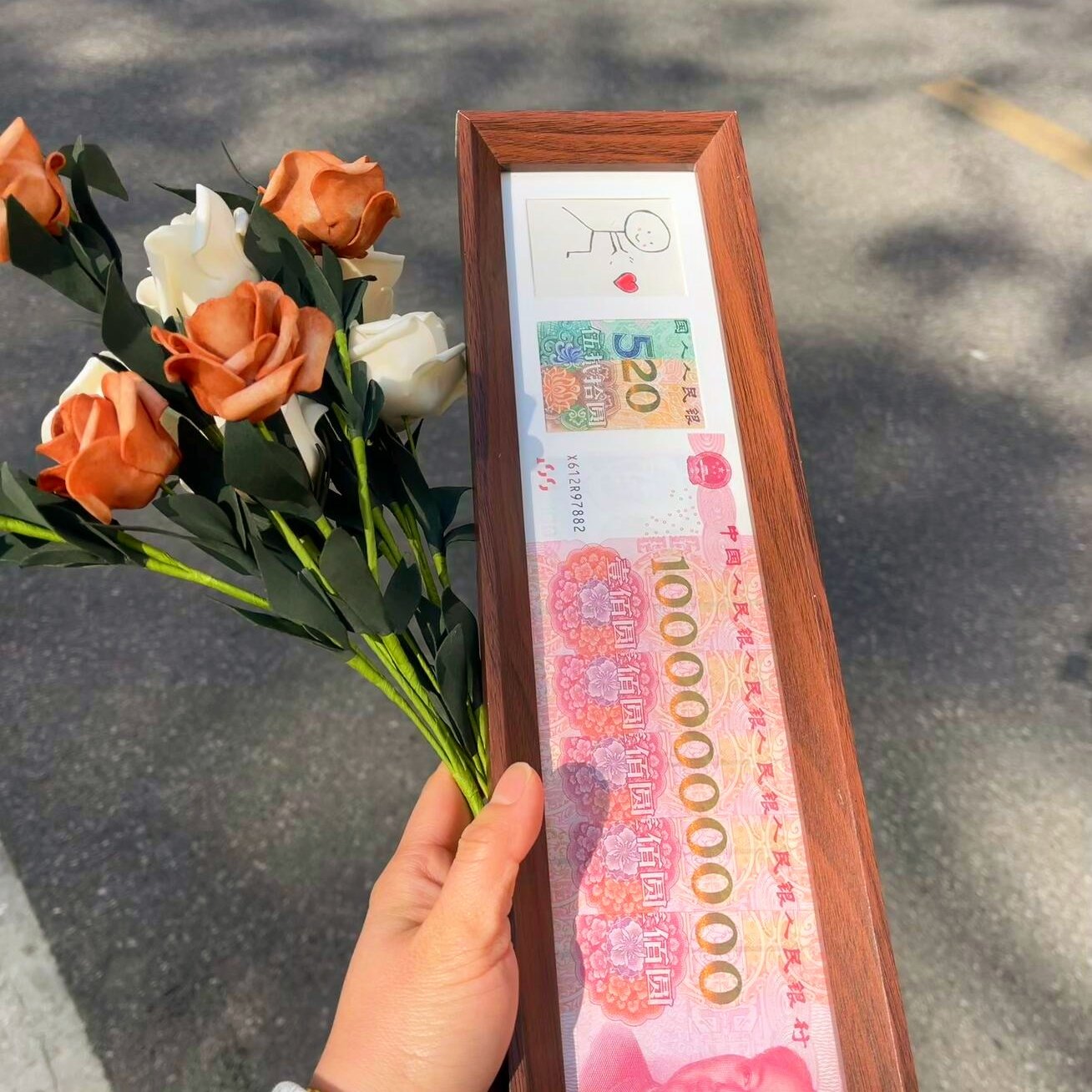母亲节礼物手工diy520人民币相框摆件送妈妈有意义的实用创意礼物
