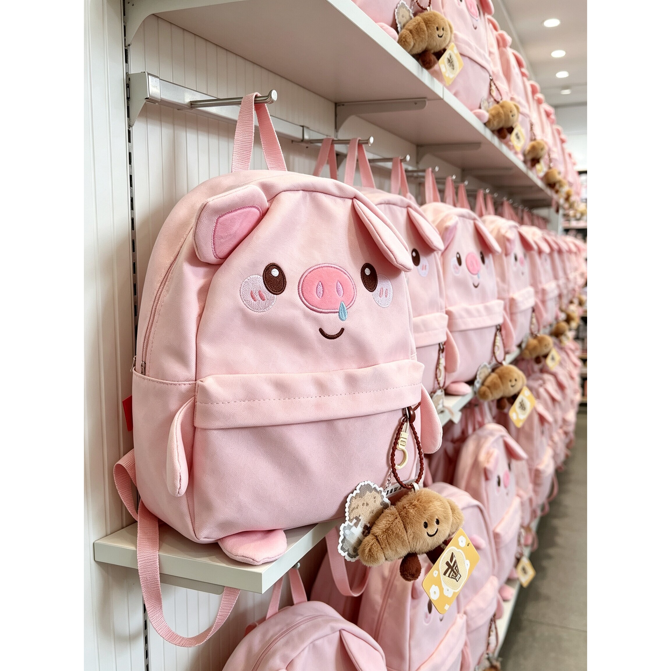 可爱鼻涕猪书包女双肩包初高中学生轻便背包大容量高颜值休闲百搭