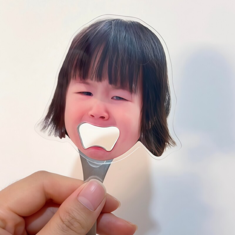 定制宝宝哭脸开瓶器亚克力磁吸冰箱贴啤酒起子家用多功能启瓶器