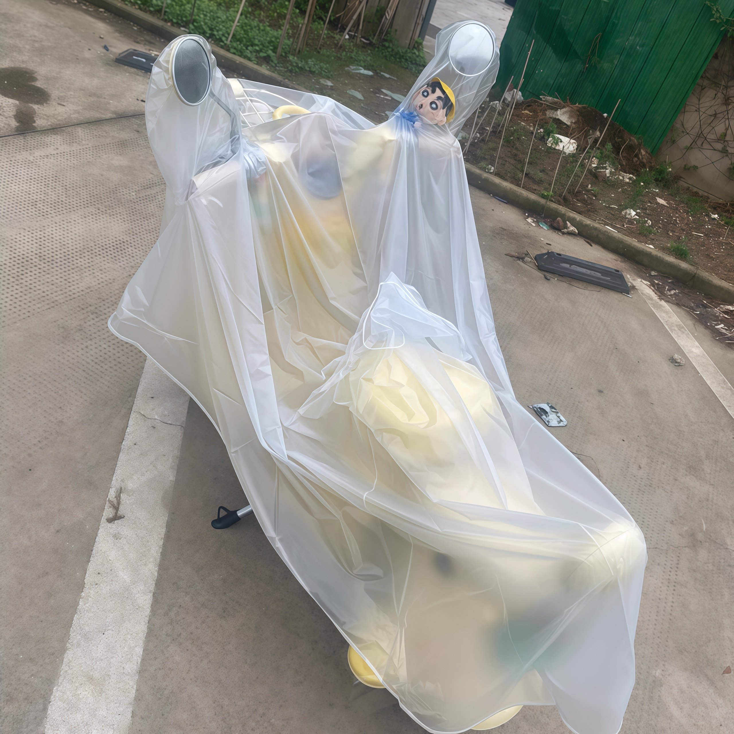 超实用！一次性电动车防雨罩防风透明车罩保护罩摩托车自行车通用