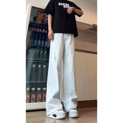 夏季高街破洞潮牌牛仔裤
