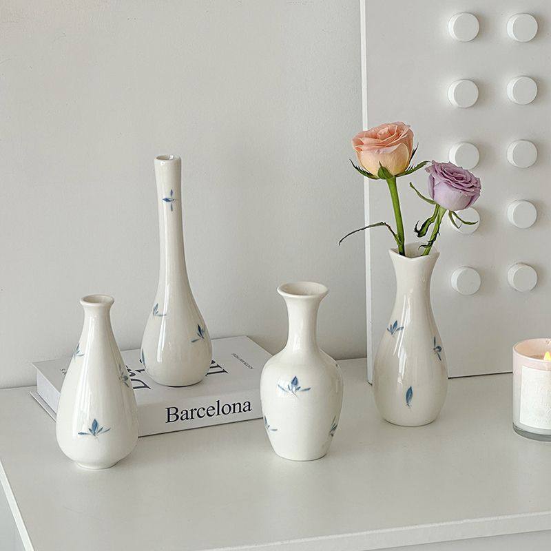 新中式花瓶摆件客厅插花手绘蝴蝶兰小水养花器桌面餐桌,家居饰品,花瓶,淘宝优惠券,粉丝福利购,淘宝优惠卷