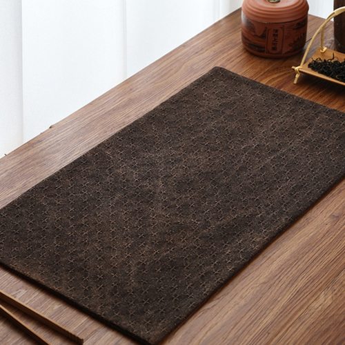 老料香云纱茶席双面柞蚕茶垫轻奢布艺隔热茶道古朴桌旗复古可定