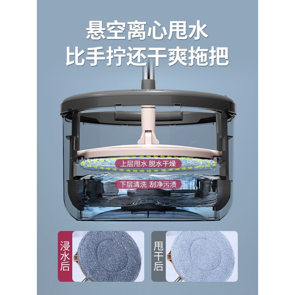 工厂 免手洗平板拖把2025新款拖地懒人神器带桶家用地板墩拖布