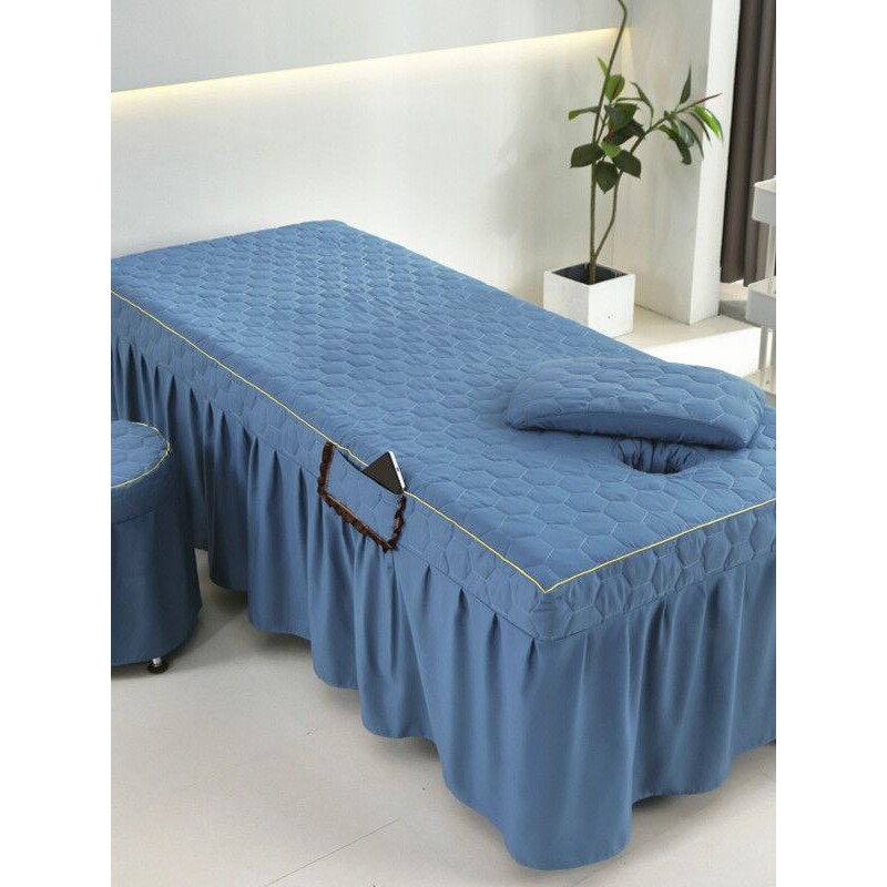 美容床罩单件带洞美容院推拿按摩床裙可定 做泰式理疗洗头床套