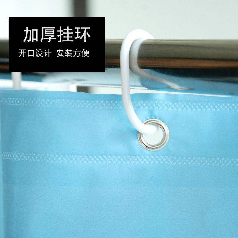 浴室防水浴帘布免打孔浴帘套装卫生间挡水加厚保暖门帘窗户挂帘子