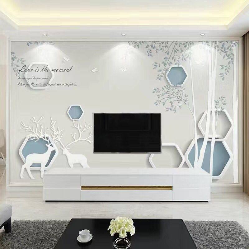立体贴画电视背景墙壁纸8D客厅装饰墙布3D简约沙发影视墙纸5D壁画,家装主材,定制壁画,淘宝优惠券,粉丝福利购,淘宝优惠卷