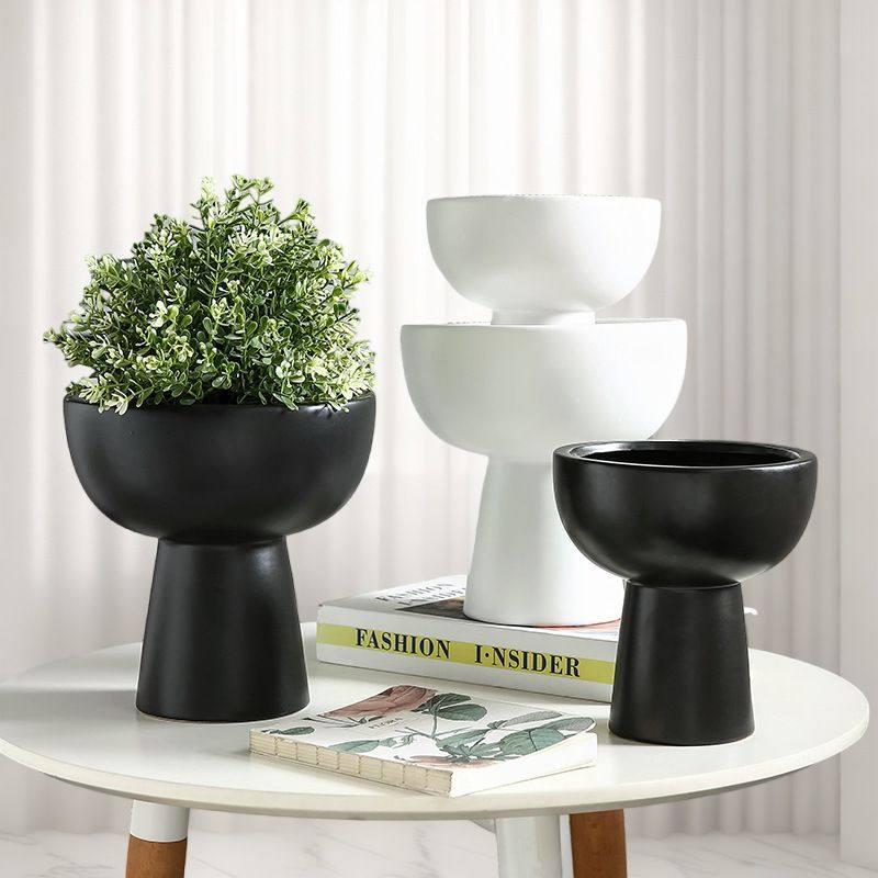 陶瓷花盆高脚火锅形状创意网红新款可水培容器蝴蝶兰多肉金钱草,家居饰品,花盆,淘宝优惠券,粉丝福利购,淘宝优惠卷