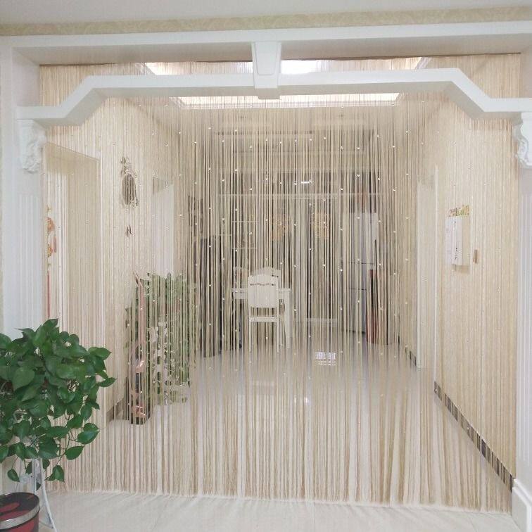 水晶珠线帘门帘客厅隔断装饰玄关挂帘房间屏风卧室流苏餐厅帘子