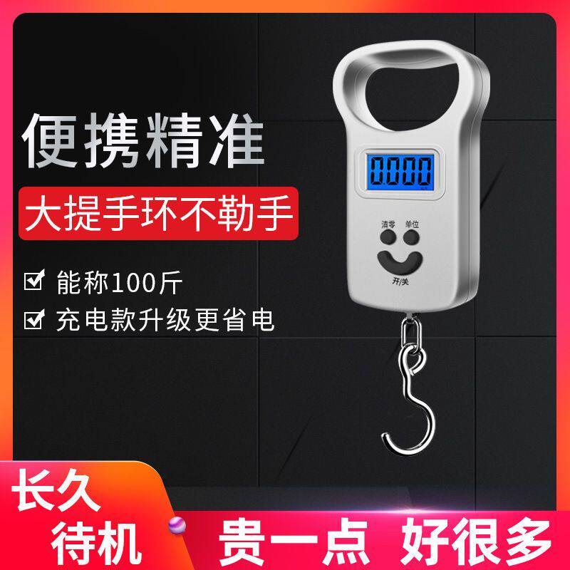 高精度充电便携式电子秤手拎50kg手提快递员手拉秤家用支持