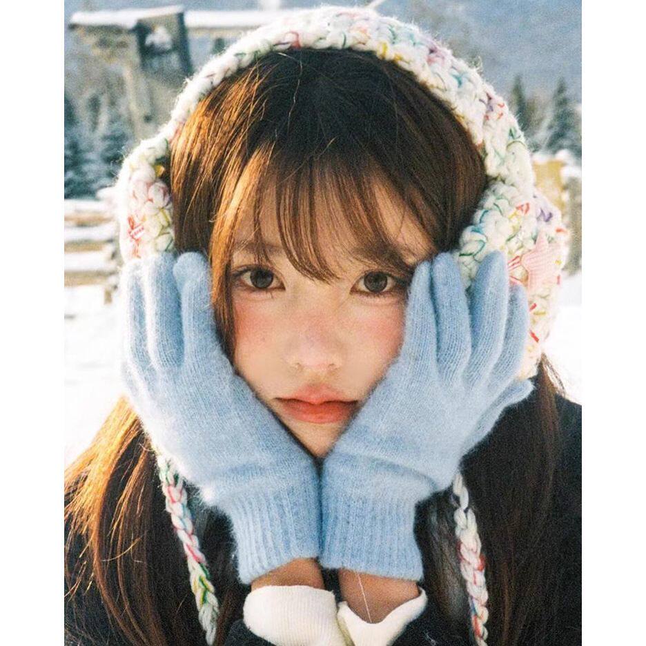 民族风蝴蝶结针织毛线耳罩女冬季保暖防寒护耳耳套耳暖耳包耳捂子