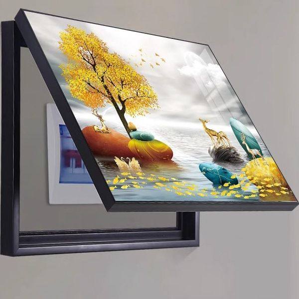 电表箱装饰画免打孔客厅配电箱遮挡画电闸箱弱电箱轻奢挂画通用,家居饰品,电表箱装饰画,淘宝优惠券,粉丝福利购,淘宝优惠卷