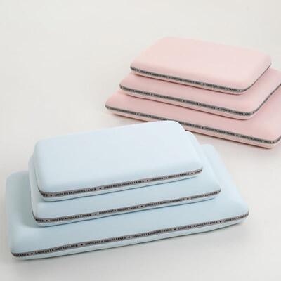 豆芙枕头生物基记忆棉护颈枕冰丝枕芯儿童可拆洗抗菌猫肚皮低柔软