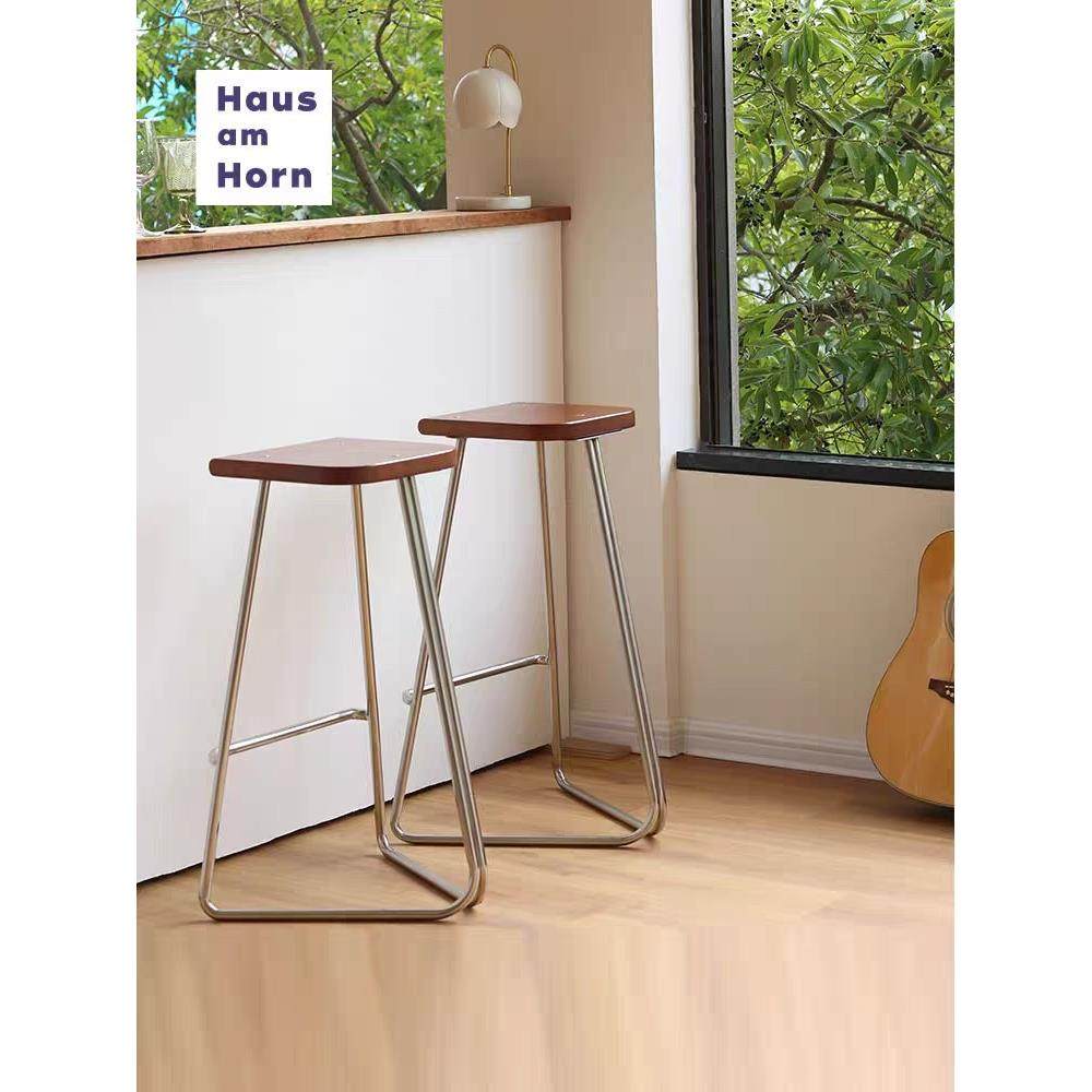 北欧包豪斯复古实木铁艺家用咖啡馆高脚凳吧凳靠背高凳子酒吧椅子,住宅家具,家用高脚椅,淘宝优惠券,粉丝福利购,淘宝优惠卷