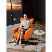 斯堪 纳维亚单织物小公寓客厅卧室阳台休闲高背虎椅一桌两椅组合