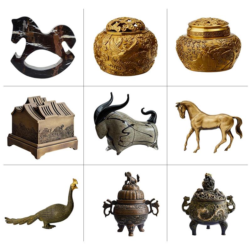 样板房入户玄关小摆件电视柜装饰摆件老板办公室书柜软装摆设饰品