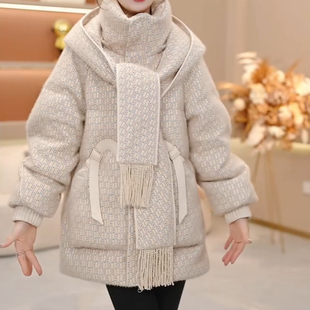 嘉兴平湖羽绒服女冬季2025新款今年流行爆款巨好看中长款连帽外套