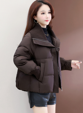 嘉兴平湖羽绒服女2025新款冬季九江时尚洋气翻领小个子短外套