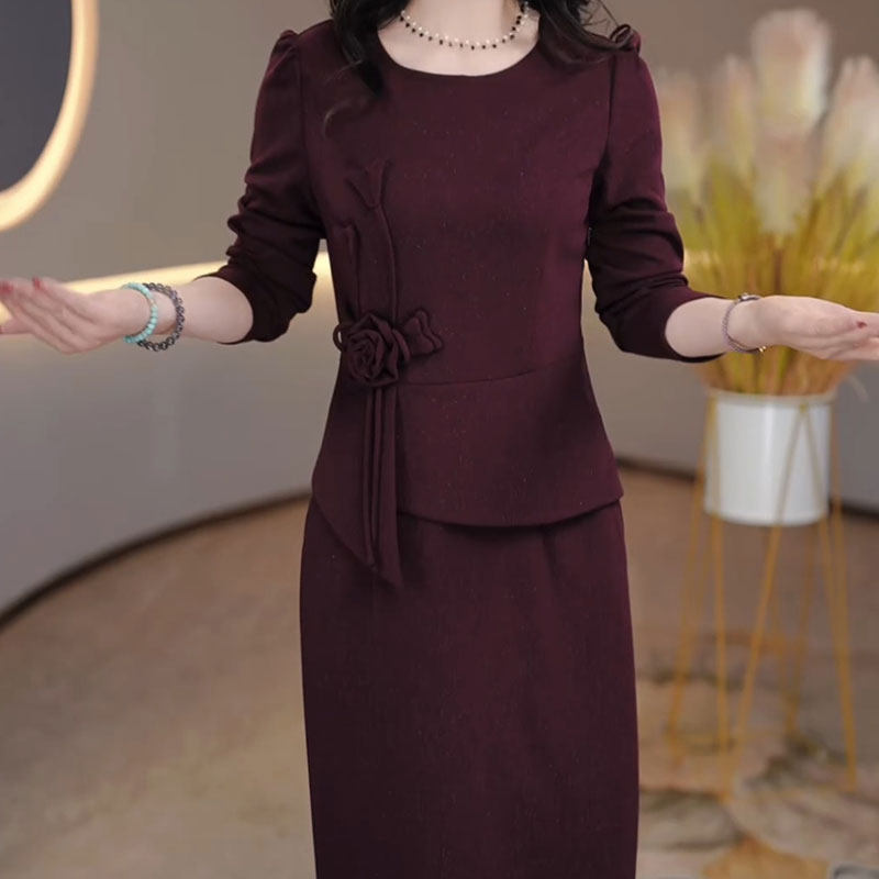 连衣裙2025新款女春秋十三行高贵气质品牌阔太太长袖婚喜宴女装裙