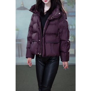 平湖羽绒服女款冬季2025新款今年流行爆款九江巨好看连帽外套