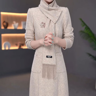 连衣裙2025新款女秋冬季十三行爆款妈妈高档长袖轻奢高级感配大衣