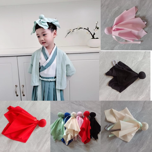 儿童三字经弟子规表演头饰古装汉服头饰男女孩国学古风书童服头饰